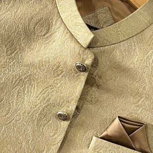 W-1765 Mens Gold Waist Coat
