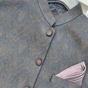 W-1774 Mens Black Waist Coat