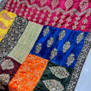 SRB627 Velvet Wedding Shawl by Sehrish B