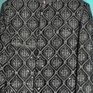 UB-002 Embroidered Black Mens Sherwani