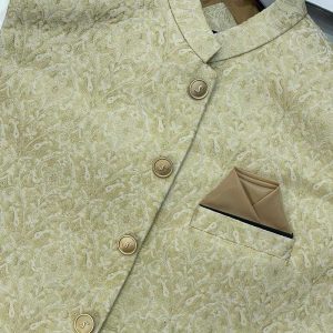 W-1770 Mens White/Gold Waist Coat