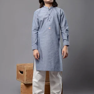Readymade Blue Kurta Pajama