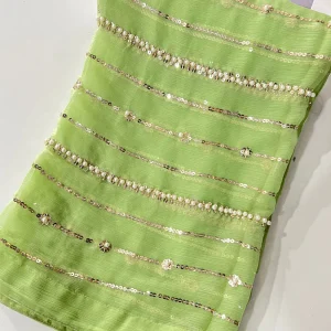 SMR701 – Ziva Green chiffon Wedding Duppatta
