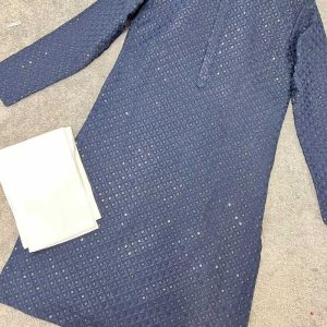 Navy Mens Kurta Pajama Set
