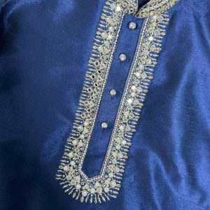 Navy Mens Kurta Pajama Set