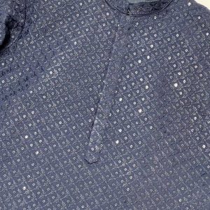 Navy Mens Kurta Pajama Set